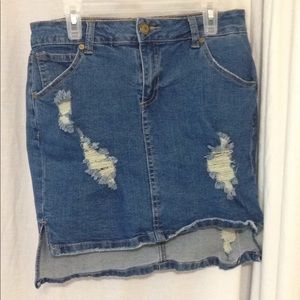 A jean skirt